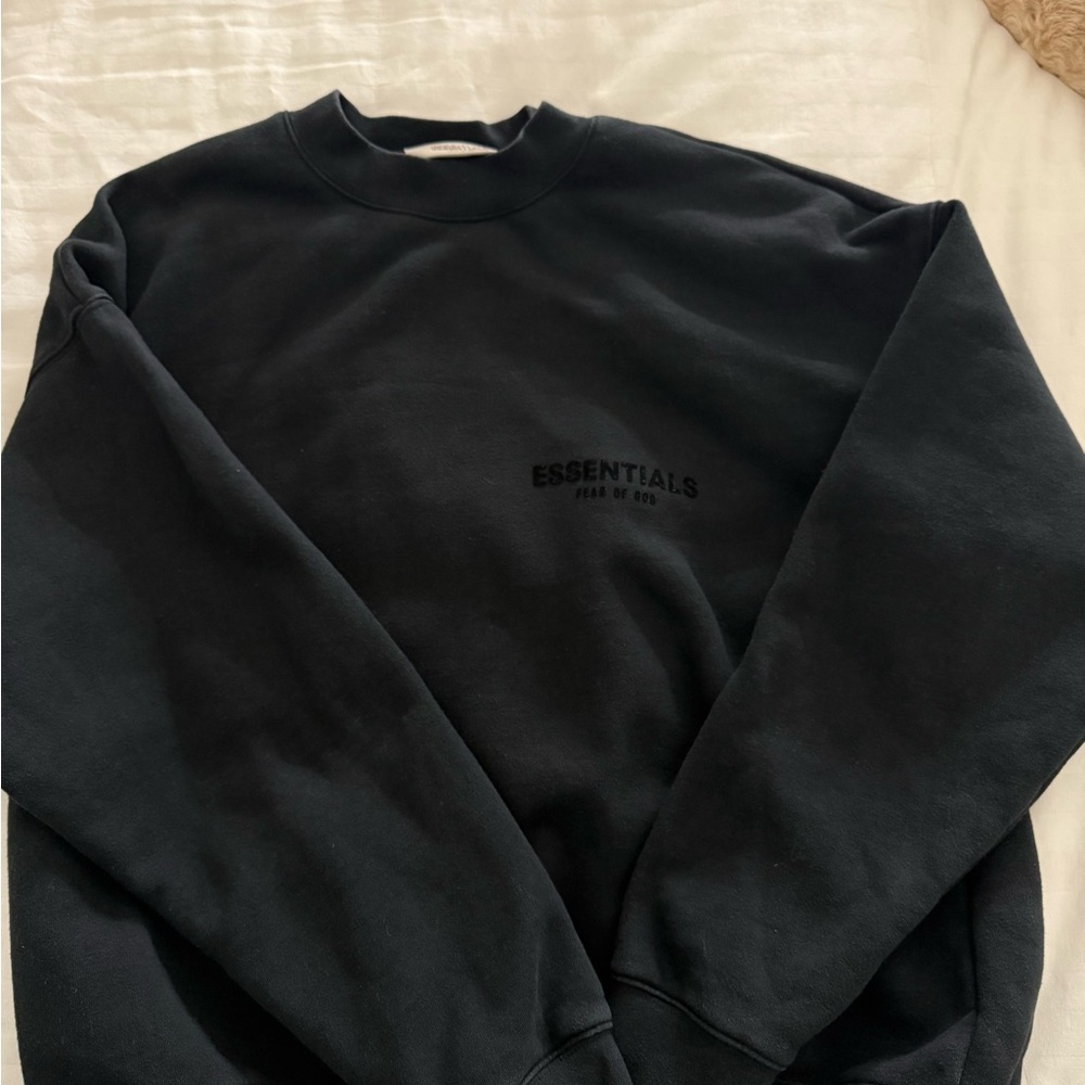 Black Essentials Crewneck Sweater